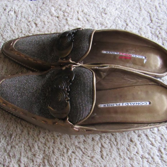Vintage Donald J Pliner Fancy Slip On Shoes 9.5 Made in Spain - Picture 4 of 7
